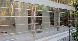 Striped Clear Blinds